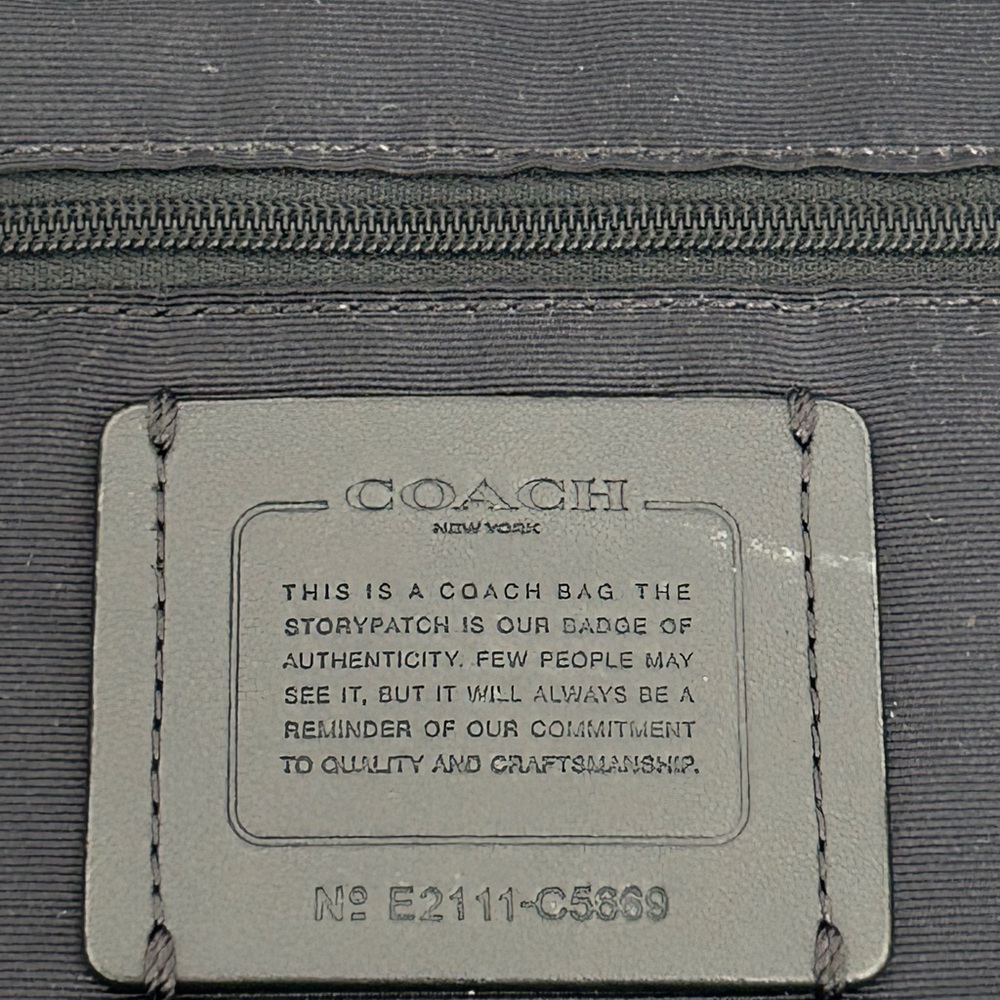 COACH Court Badlands Floral Print Nylon w/Pebble Leather Trim Tote Bag - Picture 11 of 12